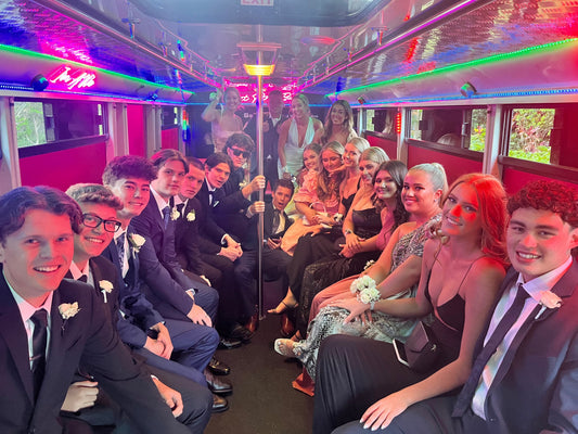 school formal transfer party bus hire Gold Coast